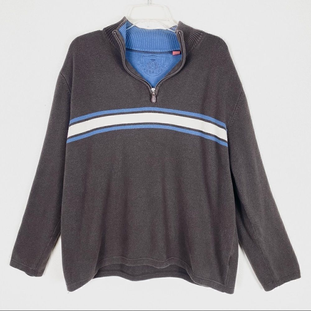 Vintage y2k Brown Horizontal Stripe Pullover Sweater